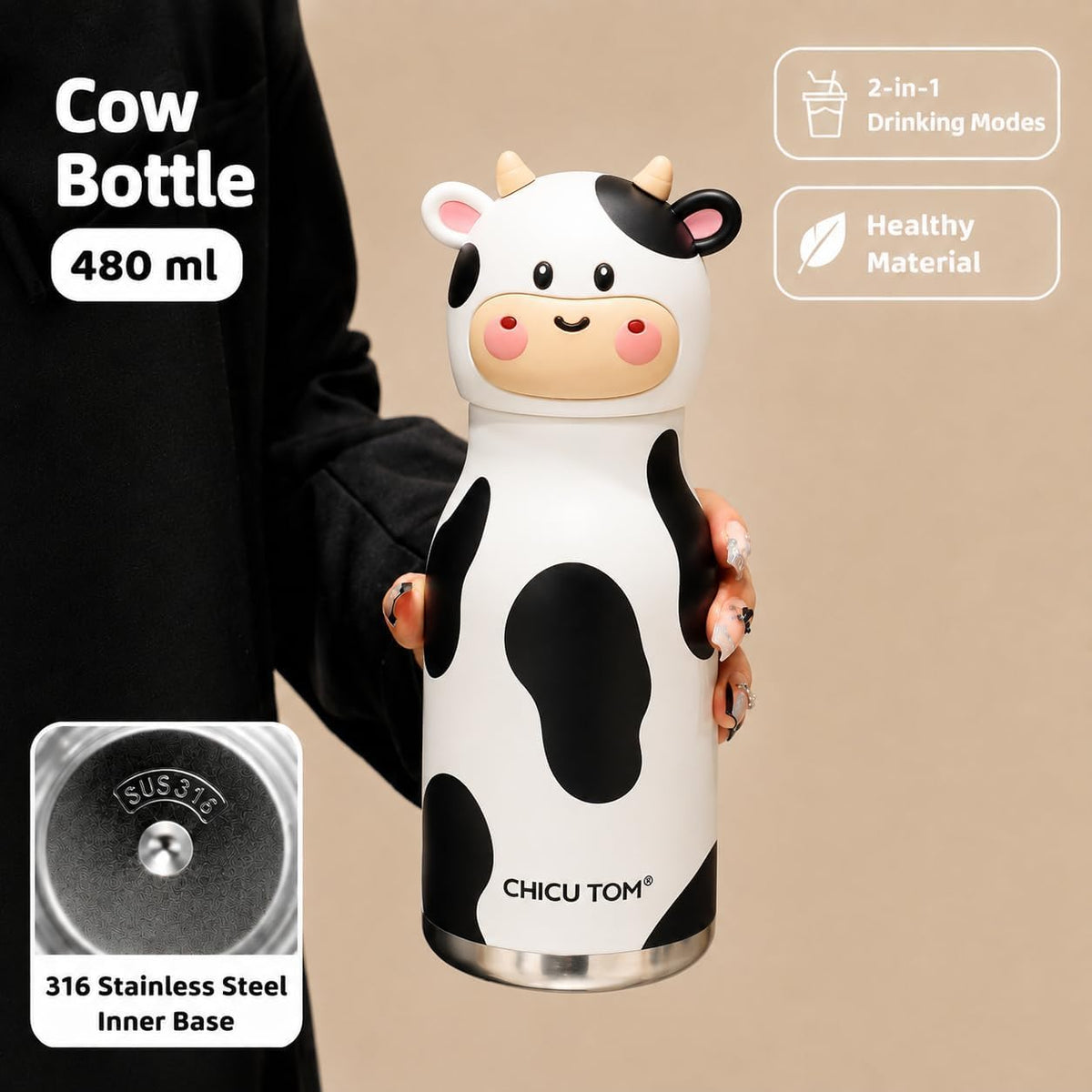 CuddleSip – Cute &amp; Leakproof Kids Water Bottle