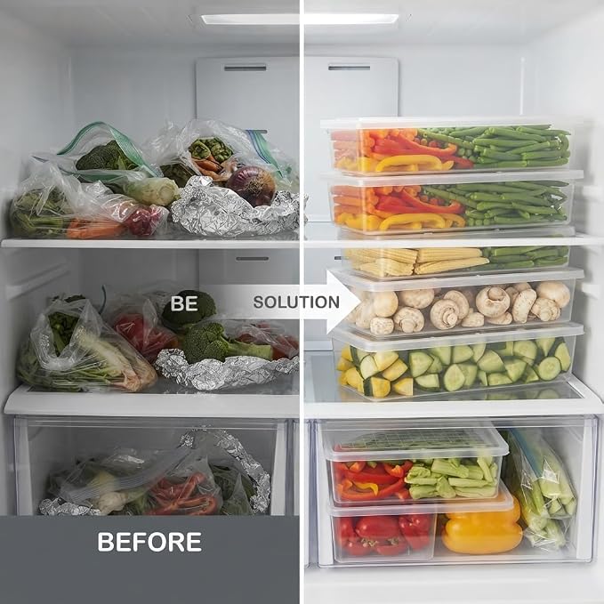 FreshKeep – Smart Fridge Storage Containers (Pack of 6)