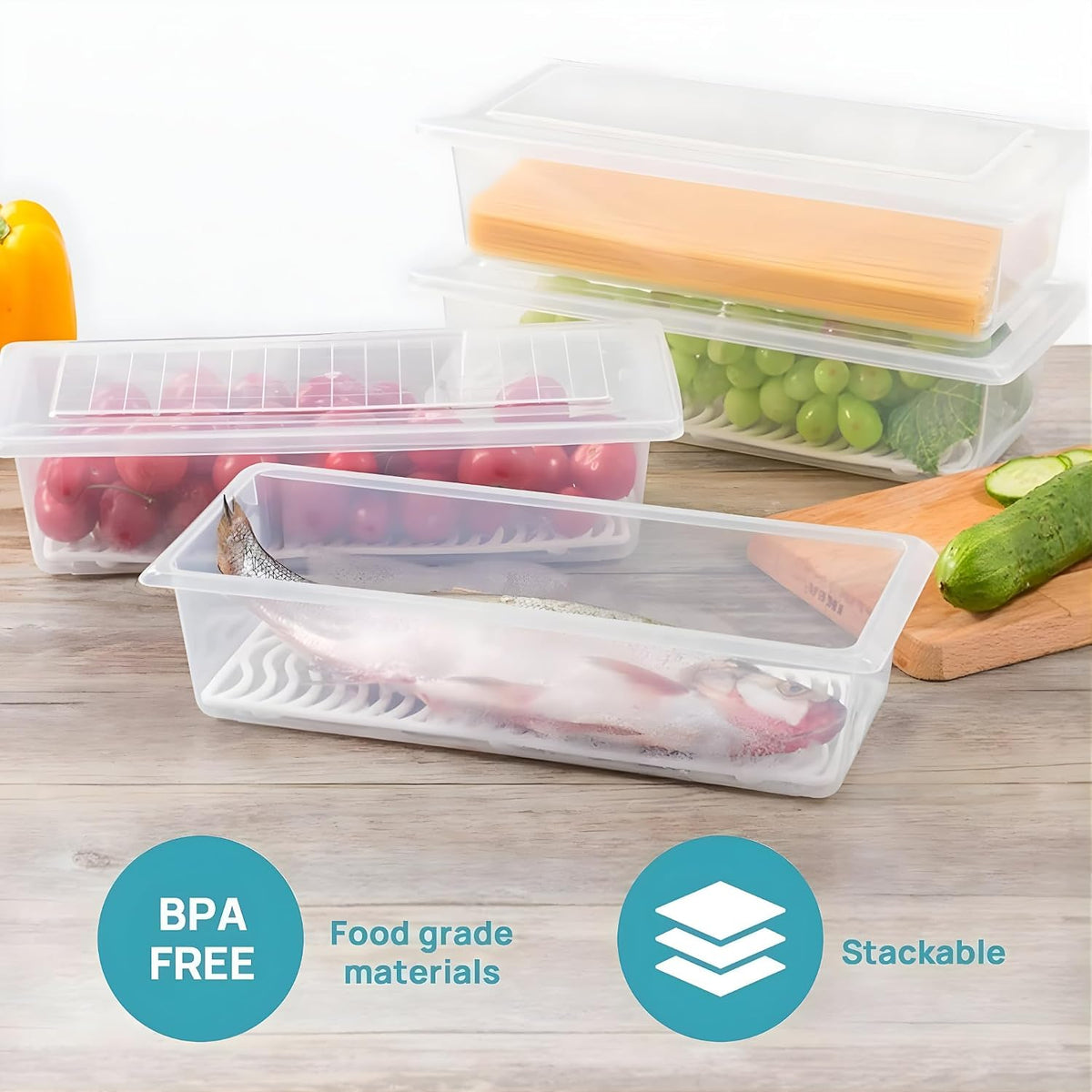 FreshKeep – Smart Fridge Storage Containers (Pack of 6)